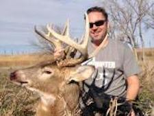 David. Took this great buck and it fell in the river. Heck of a shot 40 yards